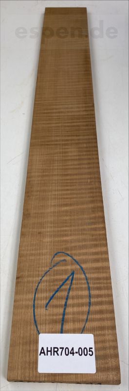 Fretboard Maple flamed, "Choco", 764x110x13mm Unique Piece #005